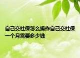 自己交社保怎么操作自己交社保一個(gè)月需要多少錢