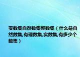 實數(shù)集自然數(shù)集整數(shù)集（什么是自然數(shù)集,有理數(shù)集,實數(shù)集,有多少個數(shù)集）