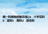 哪一科植物的雄蕊強(qiáng)()a  .十字花科b  .豆科c  .菊科d  .百合科
