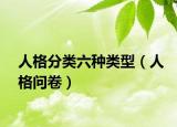 人格分類六種類型（人格問卷）