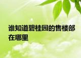 誰知道碧桂園的售樓部在哪里