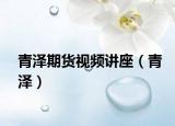 青澤期貨視頻講座（青澤）