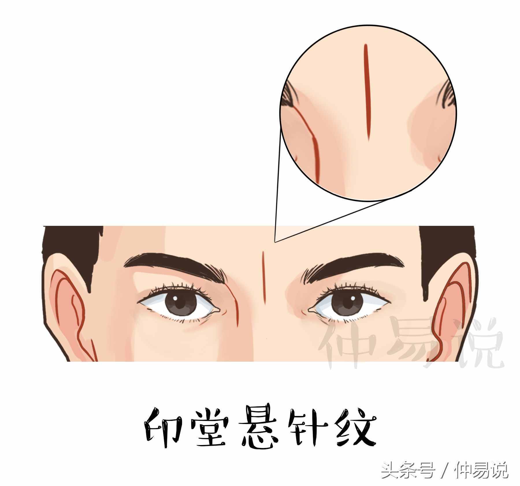 4種印堂的紋路，看你今生是富貴命還是勞碌命
