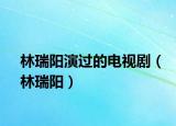 林瑞陽(yáng)演過(guò)的電視?。秩痍?yáng)）