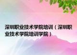 深圳職業(yè)技術(shù)學(xué)院培訓(xùn)（深圳職業(yè)技術(shù)學(xué)院培訓(xùn)學(xué)院）
