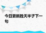 今日更新勝天半子下一句