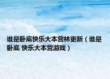 誰是臥底快樂大本營林更新（誰是臥底 快樂大本營游戲）