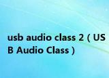 usb audio class 2（USB Audio Class）
