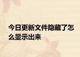 今日更新文件隱藏了怎么顯示出來