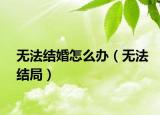 無(wú)法結(jié)婚怎么辦（無(wú)法結(jié)局）