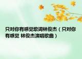 只對(duì)你有感覺(jué)歌詞林俊杰（只對(duì)你有感覺(jué) 林俊杰演唱歌曲）