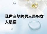 亂世追夢的男人是狗女人是貓