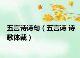 五言詩(shī)詩(shī)句（五言詩(shī) 詩(shī)歌體裁）