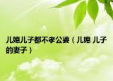 兒媳兒子都不孝公婆（兒媳 兒子的妻子）