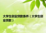 大學(xué)生創(chuàng)業(yè)貸款條件（大學(xué)生創(chuàng)業(yè)貸款）