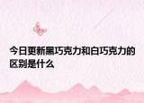 今日更新黑巧克力和白巧克力的區(qū)別是什么
