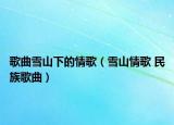 歌曲雪山下的情歌（雪山情歌 民族歌曲）