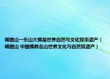 峨眉山一樂(lè)山大佛是世界自然與文化雙重遺產(chǎn)（峨眉山 中國(guó)佛教名山世界文化與自然雙遺產(chǎn)）