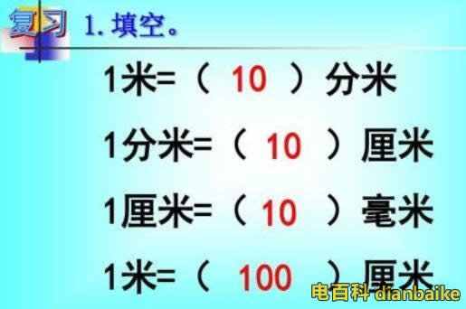 一米等于多少厘米多少分米和多少毫米？1公分等于多少厘米？長(zhǎng)度單位換算