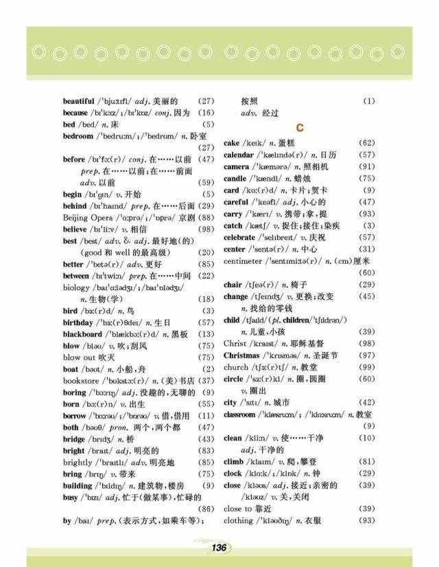仁愛版丨七年級(jí)下冊(cè)各單元詞匯表！