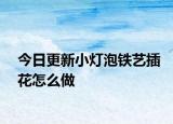 今日更新小燈泡鐵藝插花怎么做