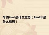 車的4wd是什么意思（4wd車是什么意思）