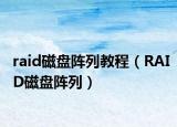 raid磁盤(pán)陣列教程（RAID磁盤(pán)陣列）