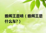 雅閣王是啥（雅閣王是什么車?）