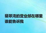 翡翠灣的營業(yè)部在哪里誰能告訴我