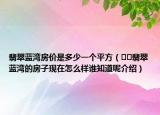 翡翠藍灣房價是多少一個平方（??翡翠藍灣的房子現(xiàn)在怎么樣誰知道呢介紹）