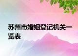 蘇州市婚姻登記機關一覽表