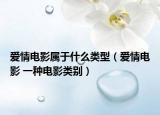 愛情電影屬于什么類型（愛情電影 一種電影類別）