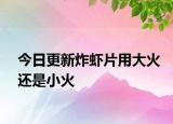 今日更新炸蝦片用大火還是小火