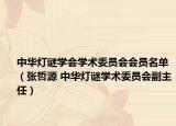 中華燈謎學(xué)會學(xué)術(shù)委員會會員名單（張哲源 中華燈謎學(xué)術(shù)委員會副主任）