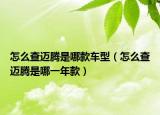 怎么查邁騰是哪款車型（怎么查邁騰是哪一年款）