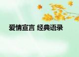愛情宣言 經(jīng)典語錄
