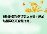 新加坡留學簽證怎么申請（新加坡留學簽證全程指南）