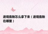 途觀備胎怎么拿下來（途觀備胎在哪里）