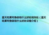 夏天吃姜對身體有什么好處和壞處（夏天吃姜對身體有什么好處詳細(xì)介紹）