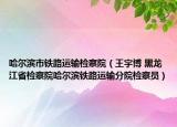 哈爾濱市鐵路運(yùn)輸檢察院（王宇博 黑龍江省檢察院哈爾濱鐵路運(yùn)輸分院檢察員）