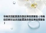 華商靈活配置混合型證券投資基金（華商動(dòng)態(tài)阿爾法靈活配置混合型證券投資基金）