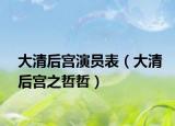 大清后宮演員表（大清后宮之哲哲）