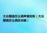 大眾朗逸怎么調聲音好聽（大眾朗逸怎么調反光鏡）