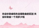 失業(yè)補助金和失業(yè)保險金的區(qū)別 失業(yè)補助金一個月多少錢