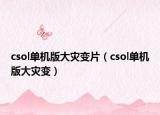 csol單機版大災(zāi)變片（csol單機版大災(zāi)變）