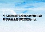 個(gè)人原因辭職失業(yè)金怎么領(lǐng)取主動(dòng)辭職失業(yè)金的領(lǐng)取流程是什么