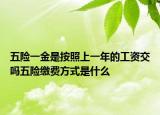 五險(xiǎn)一金是按照上一年的工資交嗎五險(xiǎn)繳費(fèi)方式是什么