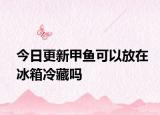 今日更新甲魚可以放在冰箱冷藏嗎