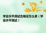 學(xué)業(yè)水平測(cè)試合格證怎么拿（學(xué)業(yè)水平測(cè)試）