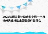 2022杭州失業(yè)補(bǔ)助金多少錢(qián)一個(gè)月杭州失業(yè)補(bǔ)助金領(lǐng)取條件是什么